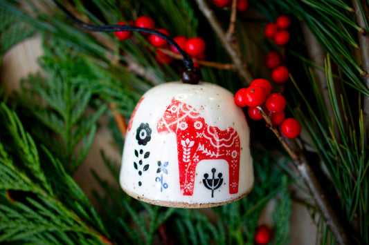 Dala Horse Bell Ornament